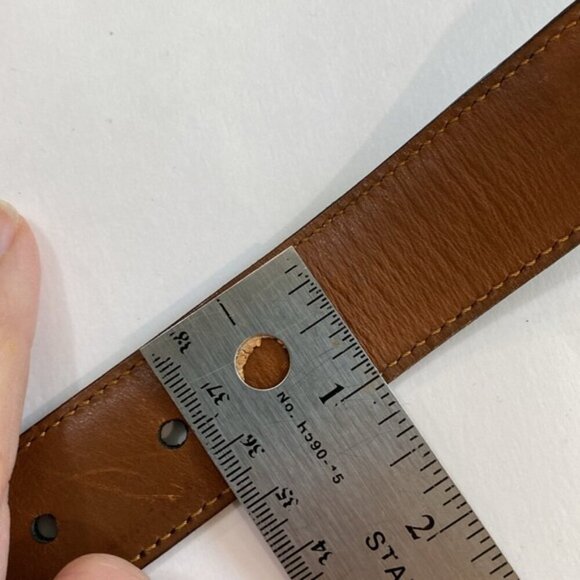 Tommy Hilfiger Black Leather Classic Belt Size 36 - Picture 10 of 13